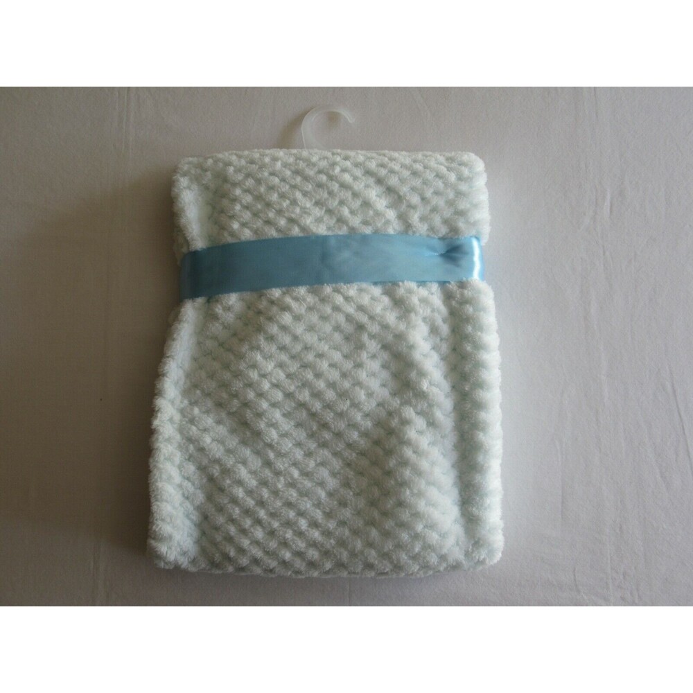 Posh Baby Pale Blue BABY Blanket 30"x40" NWT Soft Textured Sports Ball All Stars - Picture 3 of 9